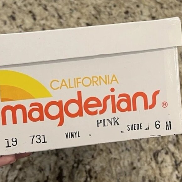 Vintage California Magdesians Women’s Clear Vinyl Suede Trim Peep Toe Size 6M - Picture 9 of 12